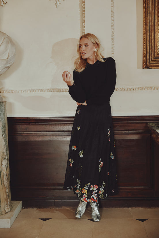 Embroidery Mesh Skirt