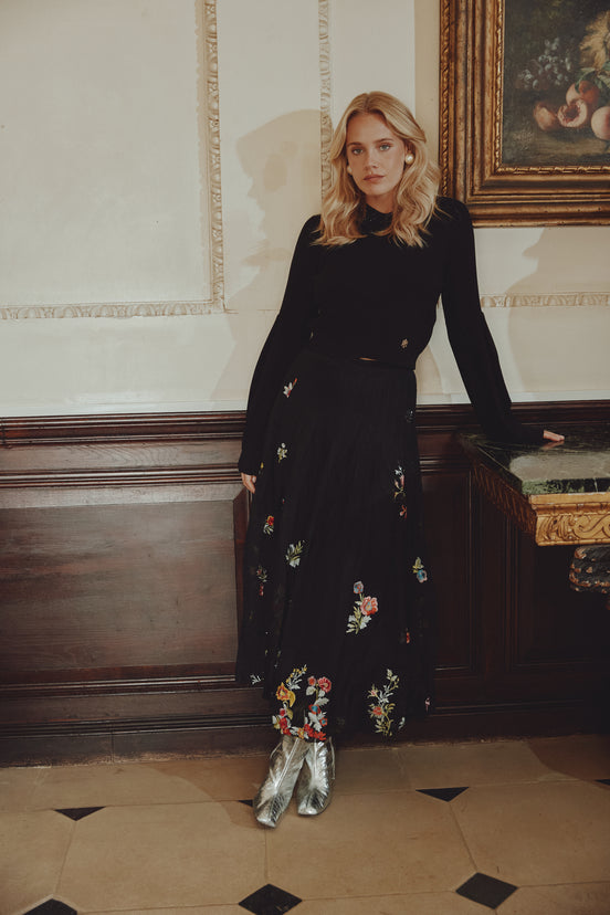 Embroidery Mesh Skirt