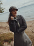 Puffer with Off-Centre Ribbed Knit Placket