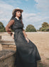 Epaulette Sleeveless Belted Denim Dress