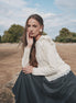 Lace Top with Ruffle Neckline