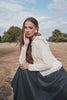 Lace Top with Ruffle Neckline