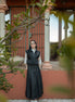 Wide Knife Pleat Skirt with Stitched Pleat Fold