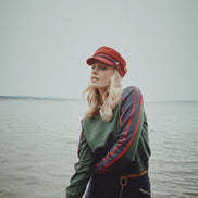 NNN Sweatshirt with Piped Seams and Sport Stripe Cuffs