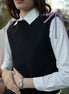 Sleeveless Top with Rope Tied  Shoulders