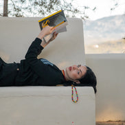 Sweatshirt with Printed Denim Pocket