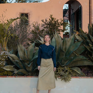 Sweatshirt with Fold-over Front Pleat