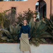 Sweatshirt with Fold-over Front Pleat