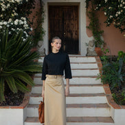 Cropped Sweatshirt with Wide Waistband