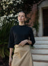 Belted Aline Cotton Maxi Skirt