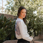 Sweatshirt with Over Shoulder Printed Design