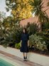 Taffeta Half zip Top with Dropped Shoulder and Front Pocket