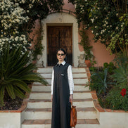 Sleeveless Cotton Dress with Upside Down Pocket