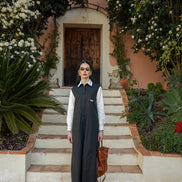 Sleeveless Cotton Dress with Upside Down Pocket