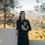 Wrap to Side Skirt with Wide Side Pleat