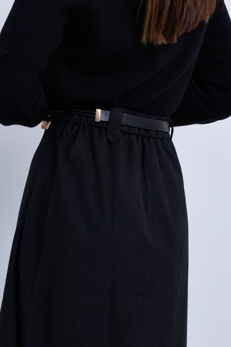 Aline Skirt with Contrast Belt