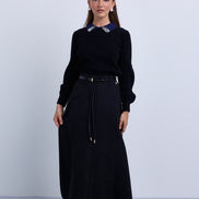 Aline Skirt with Contrast Belt