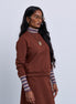 Contrast Trim Mock Neck Knit Sweater