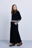 Front Tie Maxi Skirt with Large Hip Pockets