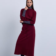 Front Tie Maxi Skirt with Large Hip Pockets