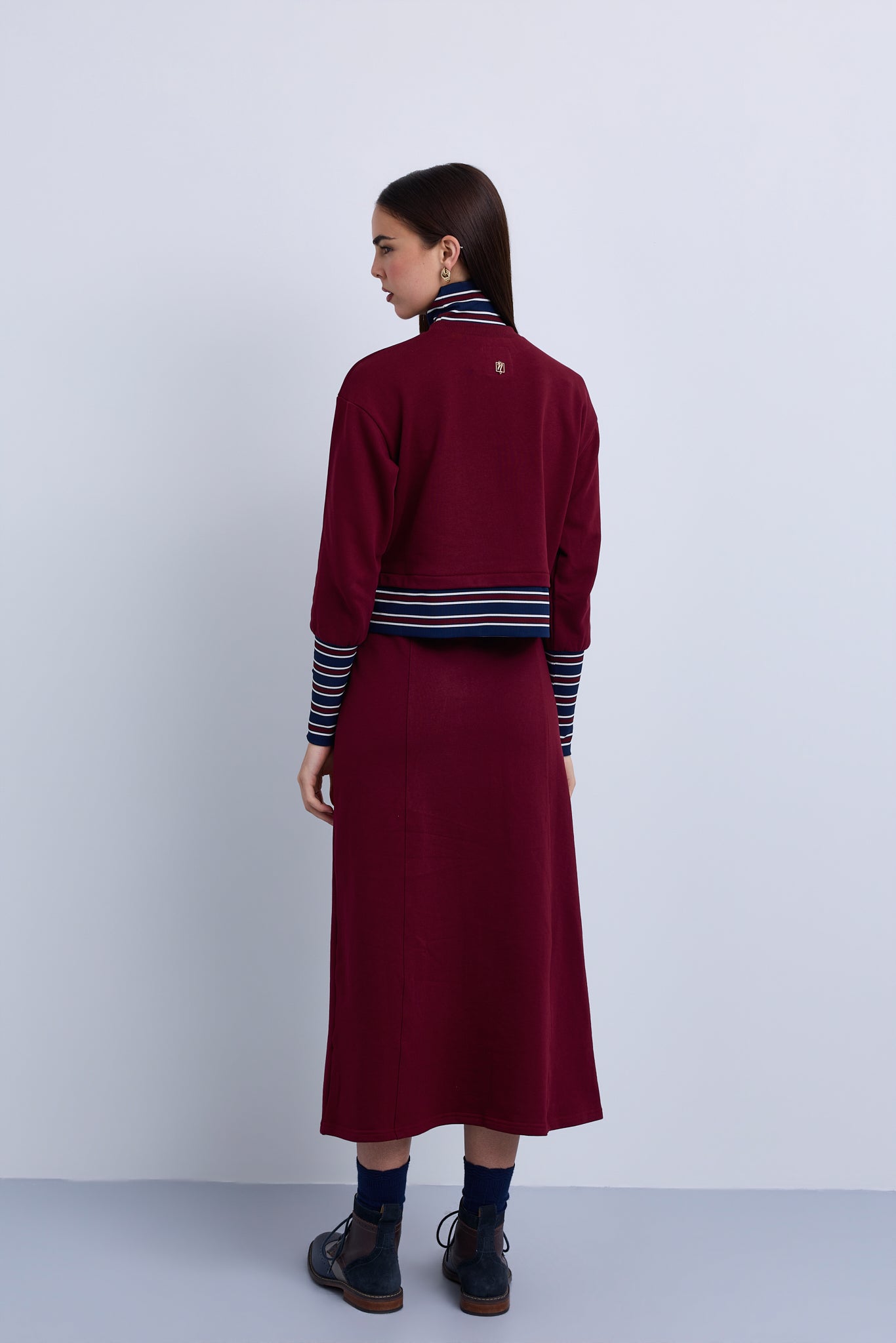 Front Tie Maxi Skirt with Large Hip Pockets