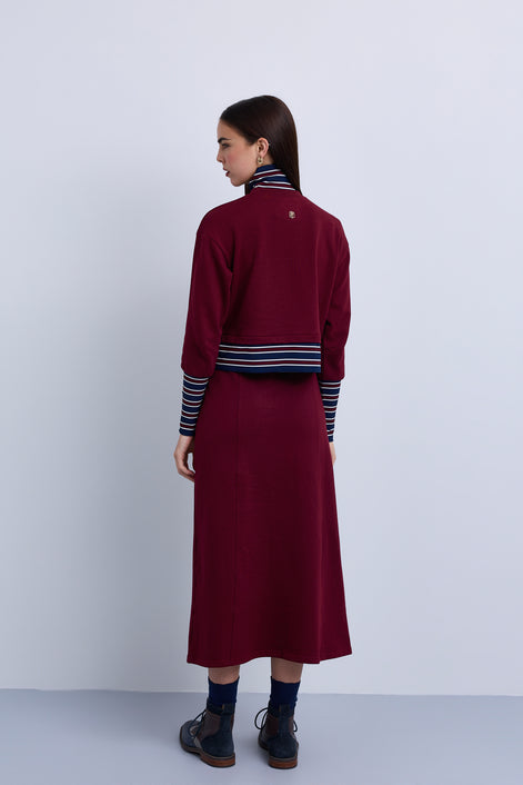 Front Tie Maxi Skirt with Large Hip Pockets