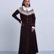Aline Suede Skirt with Chain Pocket Design