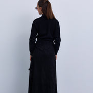 Aline Suede Skirt with Chain Pocket Design