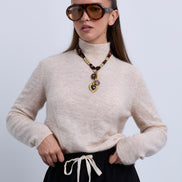 Fine Cord Maxi Skirt with Side Panel Seam Details