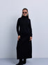 2in1 Look Button Front High Neck Jersey Top