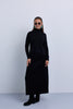 2in1 Look Button Front High Neck Jersey Top