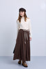 2in1 Look Button Front High Neck Jersey Top - Ivory