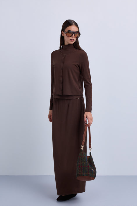 Maxi Length Jersey Skirt