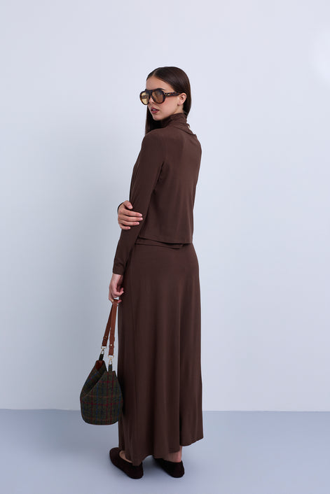 Maxi Length Jersey Skirt