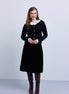 Wide Pleat Velvet Skirt