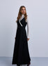 V-Neck Belted Denim Dress with NNN Tape Shoulders