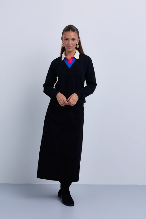 Triple Colour Collar Sweatshirt