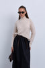 Denim Aline Skirt with Corduroy Tie Belt - Black