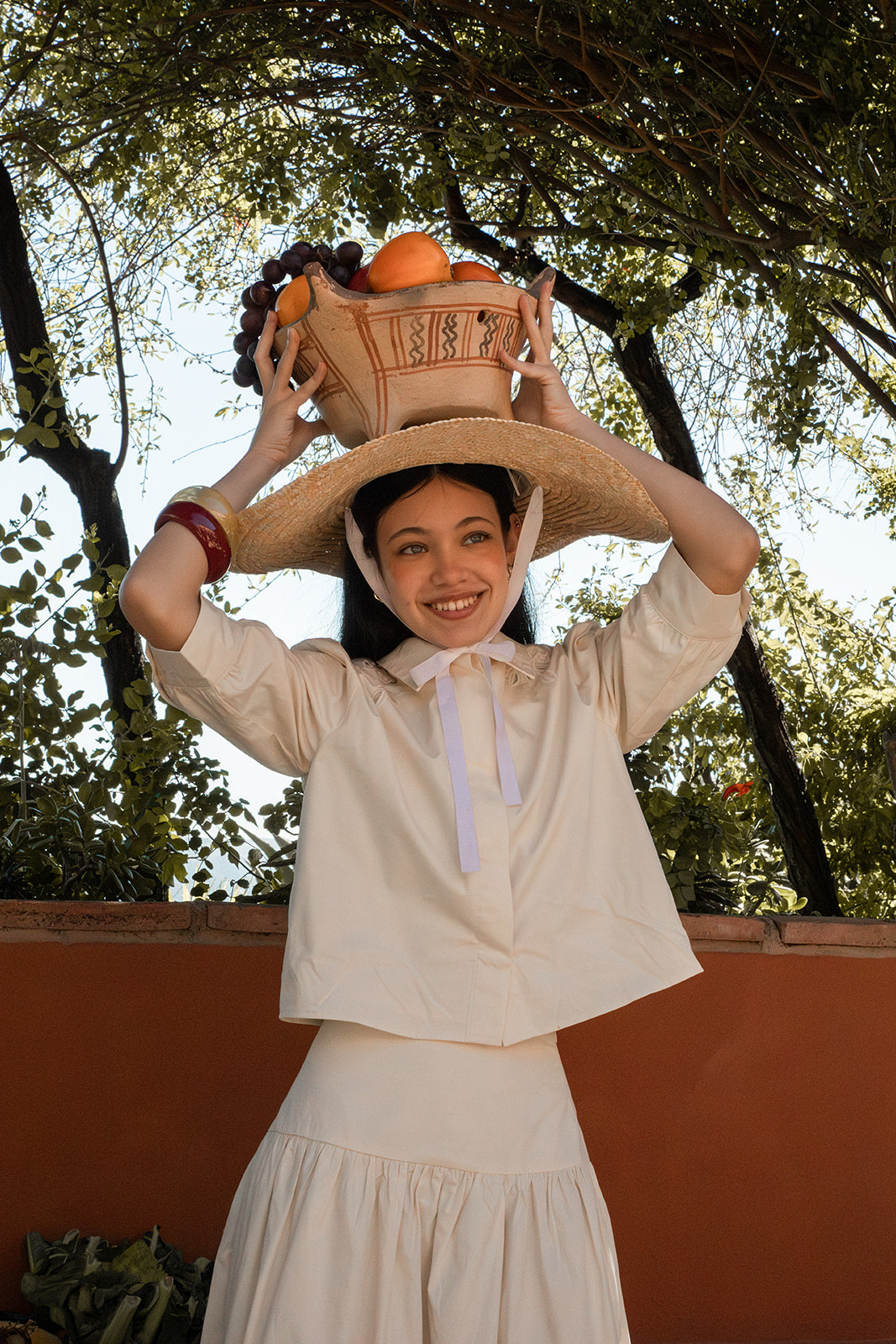 Embroidery Cropped Shirt