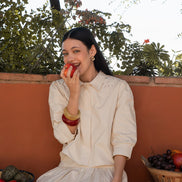 Midi Skirt with Tonal Embroidery