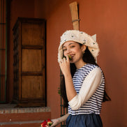 Striped Top Denim Skirt Dress
