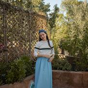 Long Sleeve Top with Screen-print Stripe Insert