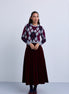 Classic Pleated Maxi Skirt