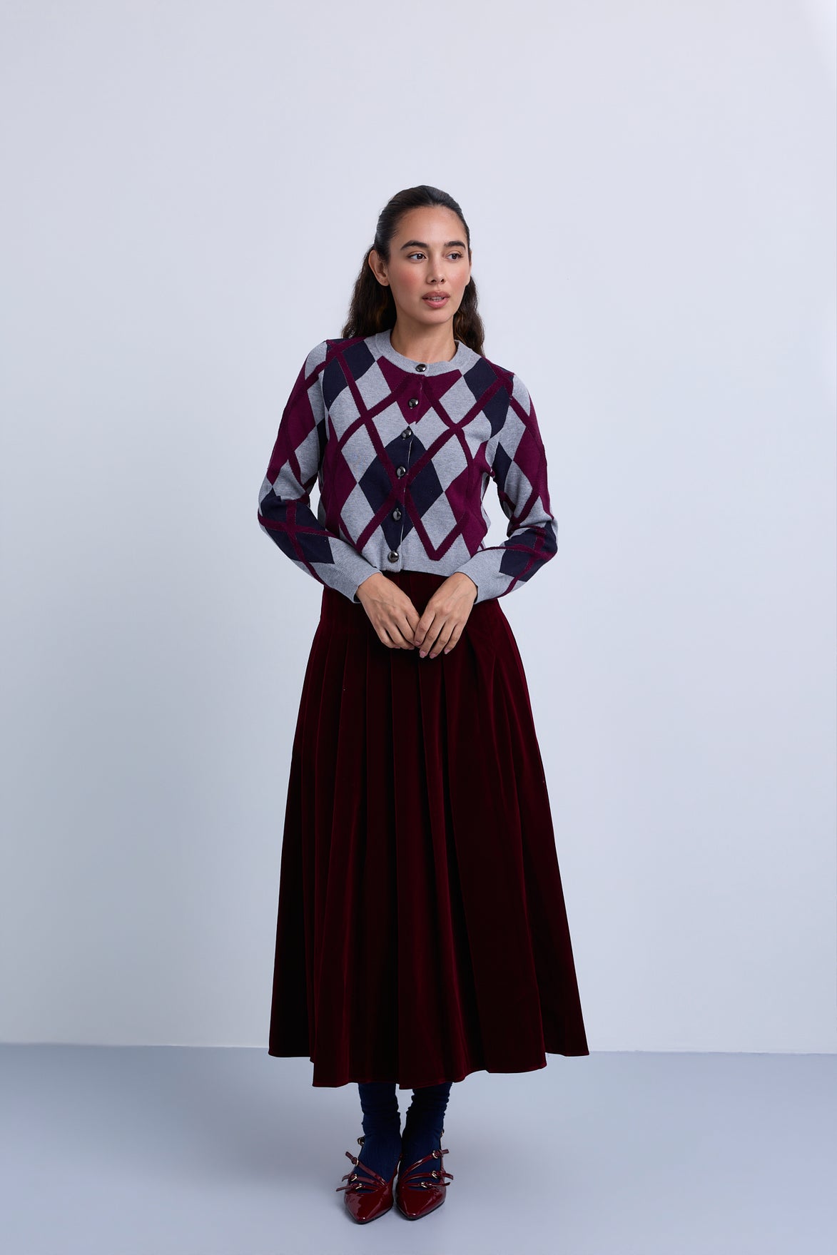 Classic Pleated Maxi Skirt