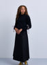 Belted A-Line Maxi Skirt