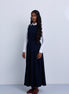 Sleeveless A-Line Midi Dress