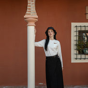 Black Denim Aline Skirt