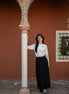 Black Denim Aline Skirt