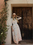 Flower Printed Cotton Skirt with Elastic Waistband