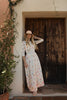 Flower Printed Cotton Skirt with Elastic Waistband